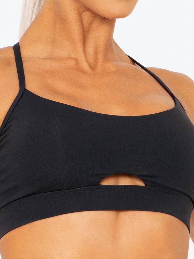 Women's Ryderwear Women Sports Bra Wild Tied Up Sports Bra Black | NZ2477TV