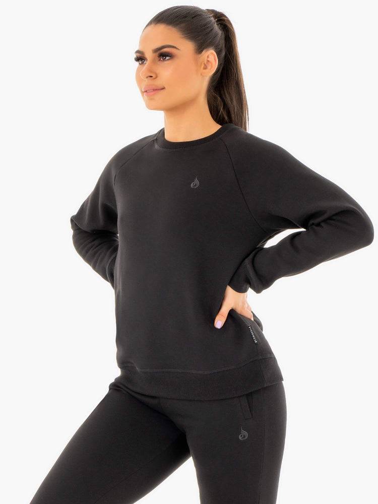 Women's Ryderwear Women Sweaters Adapt Boyfriend Sweaters Black | NZ2628AP