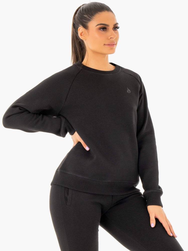 Women's Ryderwear Women Sweaters Adapt Boyfriend Sweaters Black | NZ2628AP