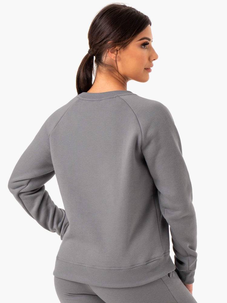 Women's Ryderwear Women Sweaters Adapt Boyfriend Sweaters Grey | NZ2630OR