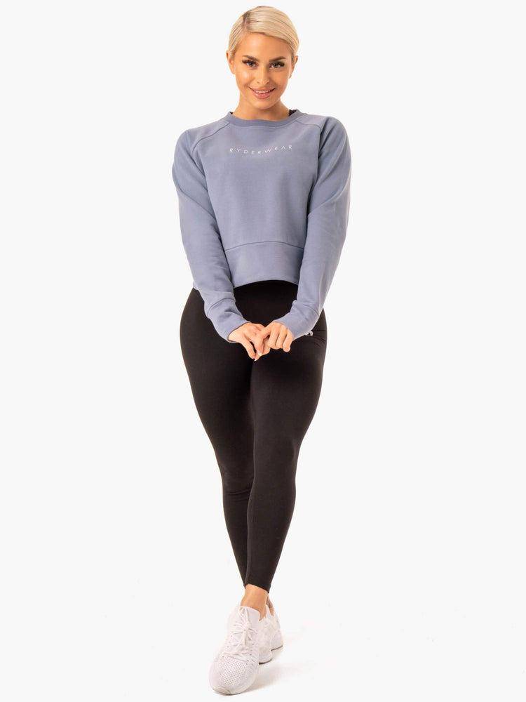 Women's Ryderwear Women Sweaters Motion Sweaters Steel Grey | NZ2593LH