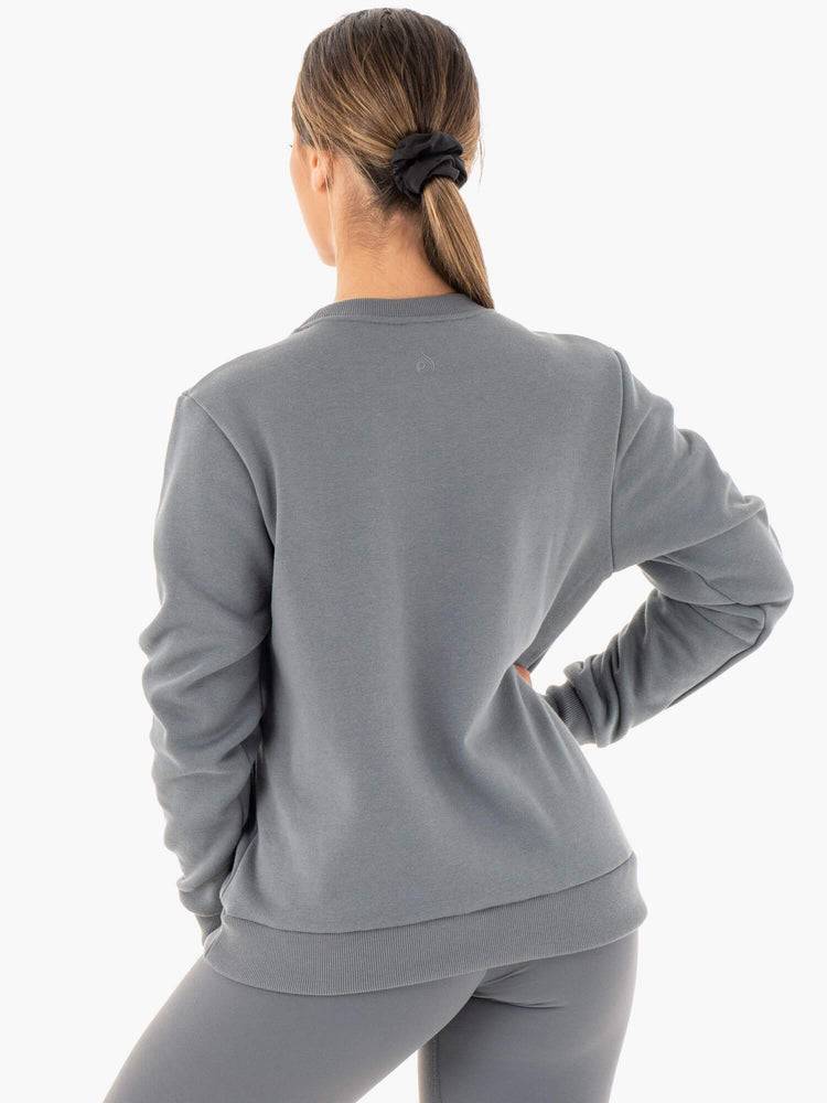 Women's Ryderwear Women Sweaters Motion Oversized Sweaters Charcoal | NZ2611QZ