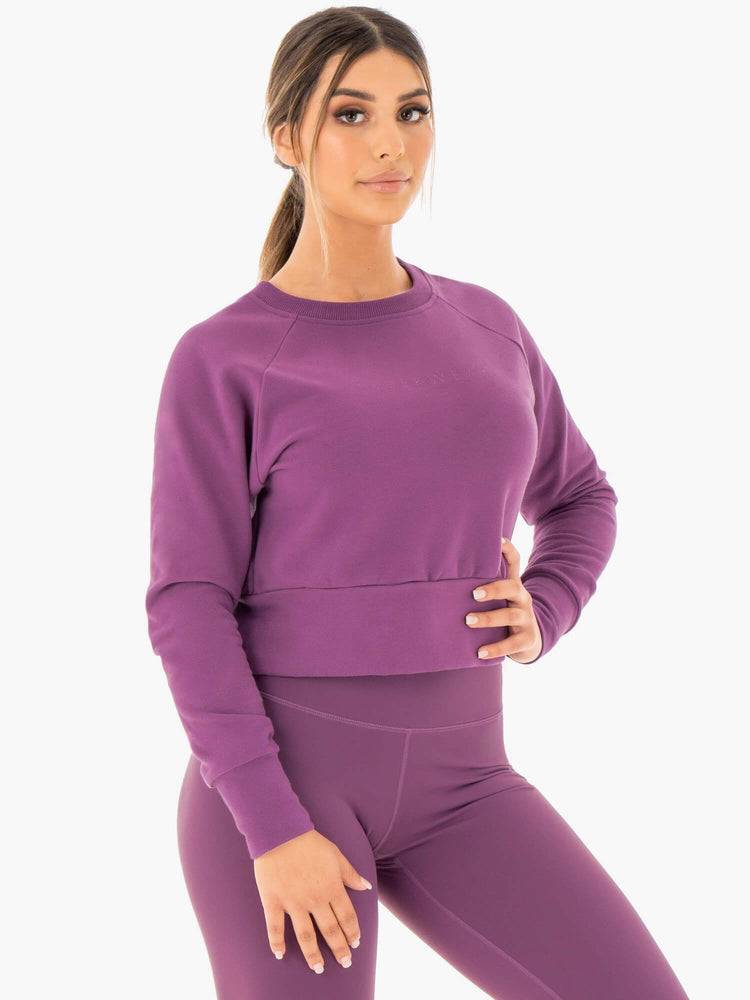 Women's Ryderwear Women Sweaters Motion Sweaters Purple | NZ2614BC