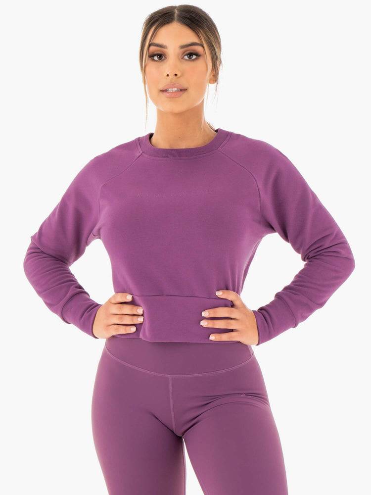 Women\'s Ryderwear Women Sweaters Motion Sweaters Purple | NZ2614BC