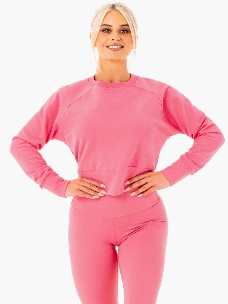 Women's Ryderwear Women Sweaters Motion Sweaters Pink Lemonade | NZ2618ZG