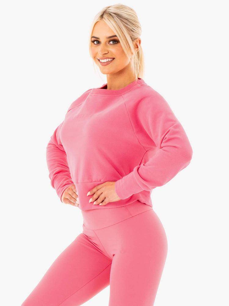 Women's Ryderwear Women Sweaters Motion Sweaters Pink Lemonade | NZ2618ZG