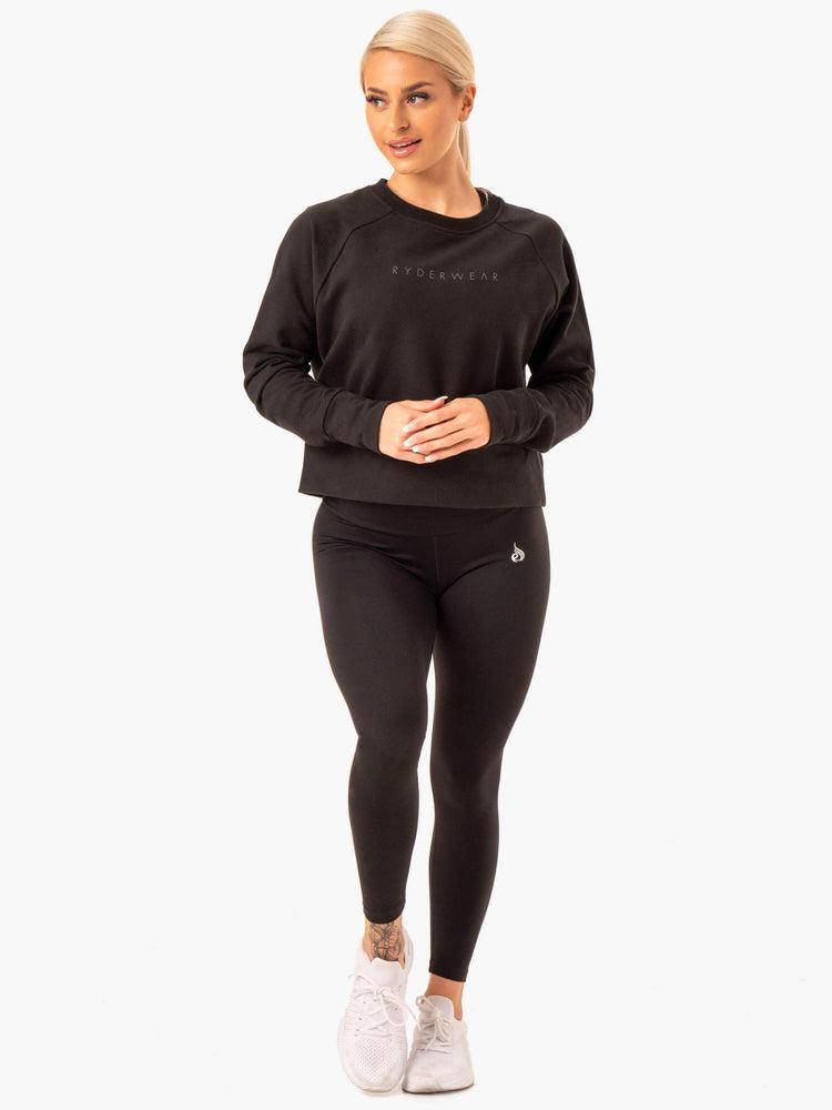 Women's Ryderwear Women Sweaters Motion Sweaters Black | NZ2621JJ