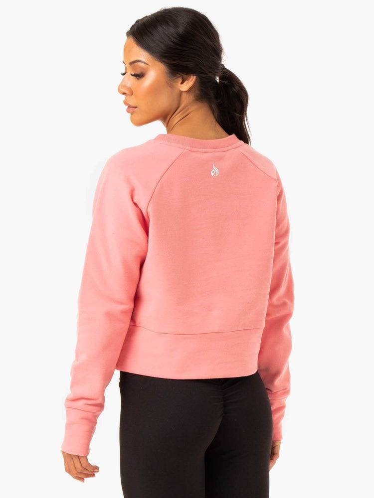 Women's Ryderwear Women Sweaters Motion Sweaters Rose Pink | NZ2634TV