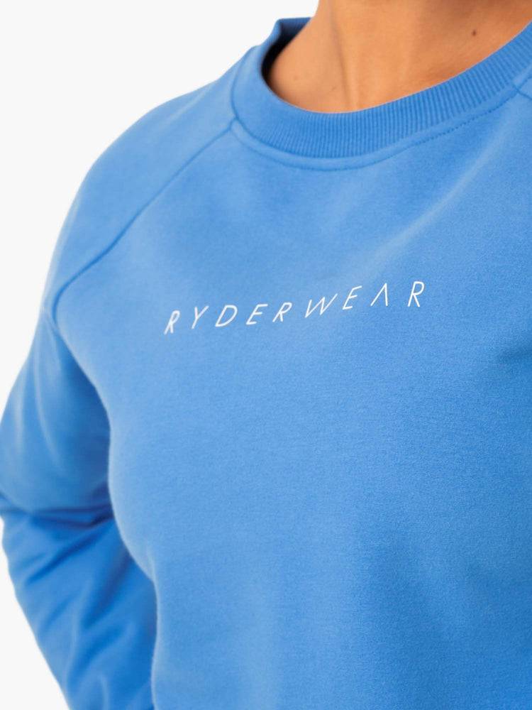 Women's Ryderwear Women Sweaters Motion Sweaters Blue | NZ2635RW