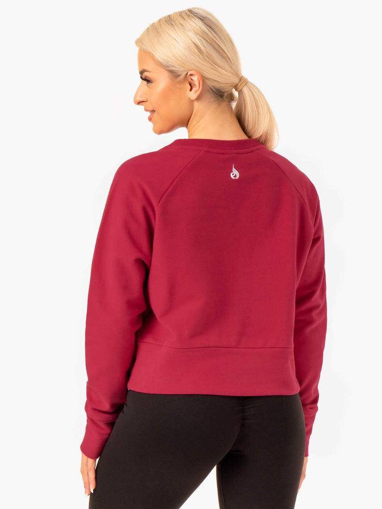 Women's Ryderwear Women Sweaters Motion Sweaters Wine Red | NZ2636EX