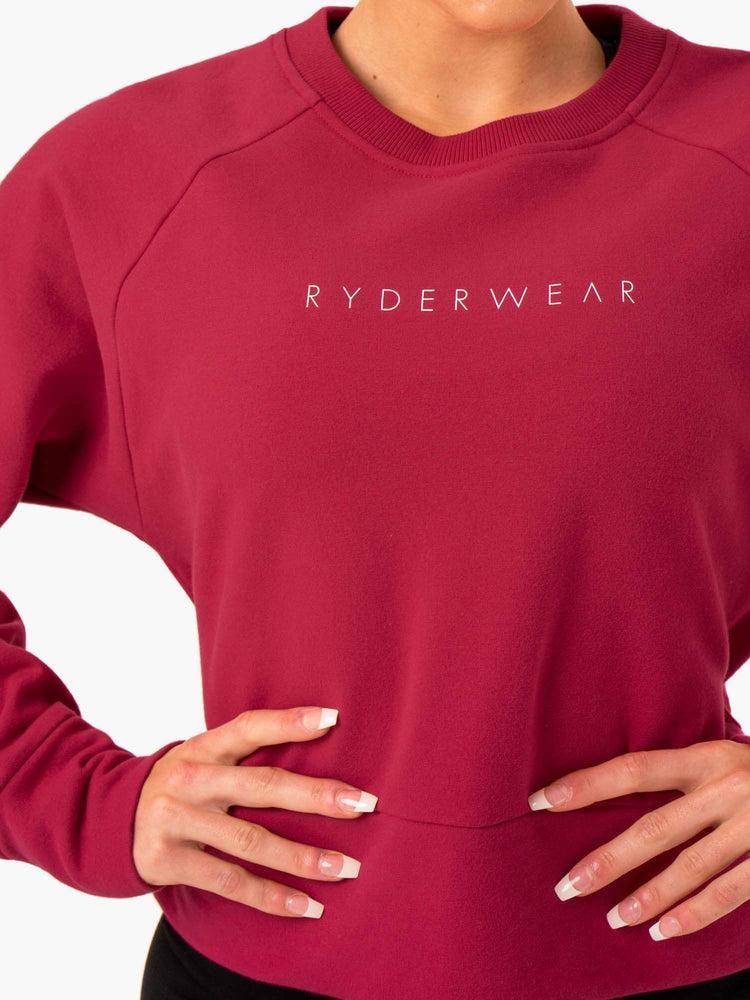 Women's Ryderwear Women Sweaters Motion Sweaters Wine Red | NZ2636EX