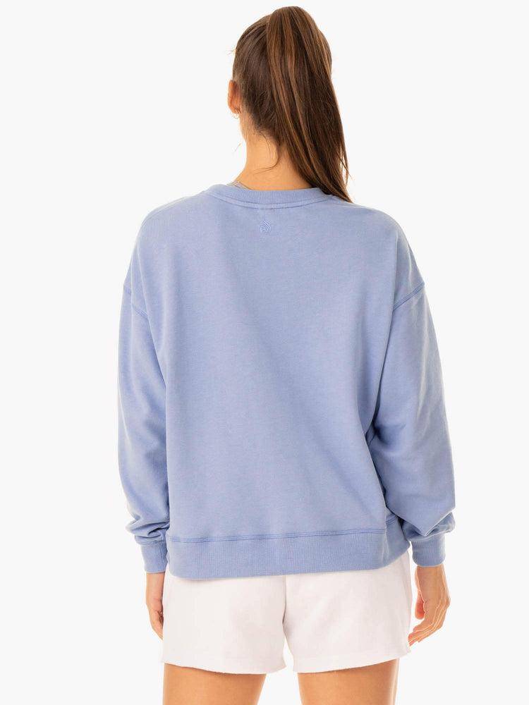 Women's Ryderwear Women Sweaters Recover Lightweight Sweaters Dusty Blue | NZ2572FM