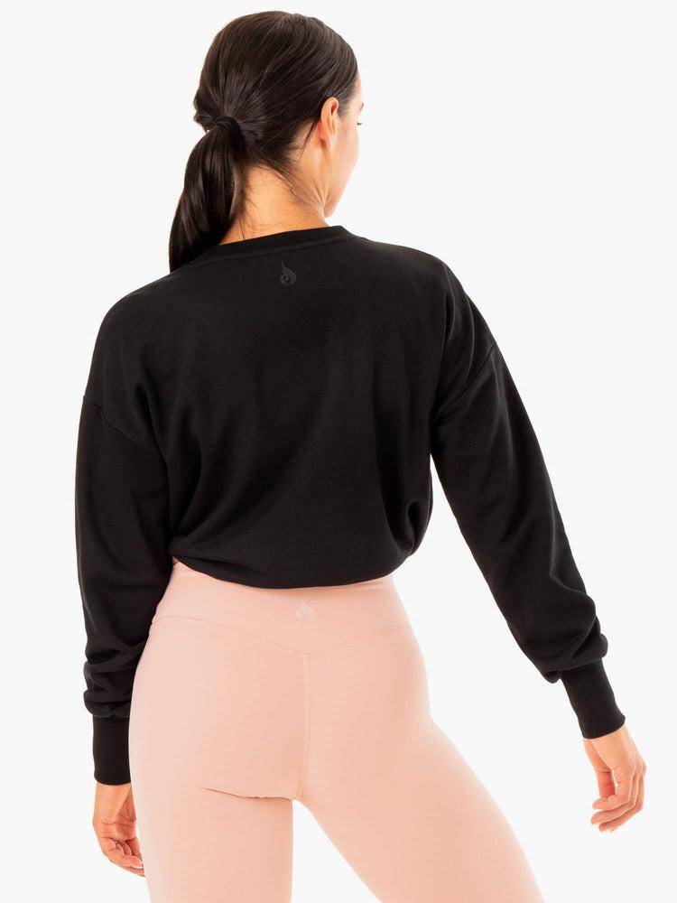 Women's Ryderwear Women Sweaters Replay Sweaters Black | NZ2574SO