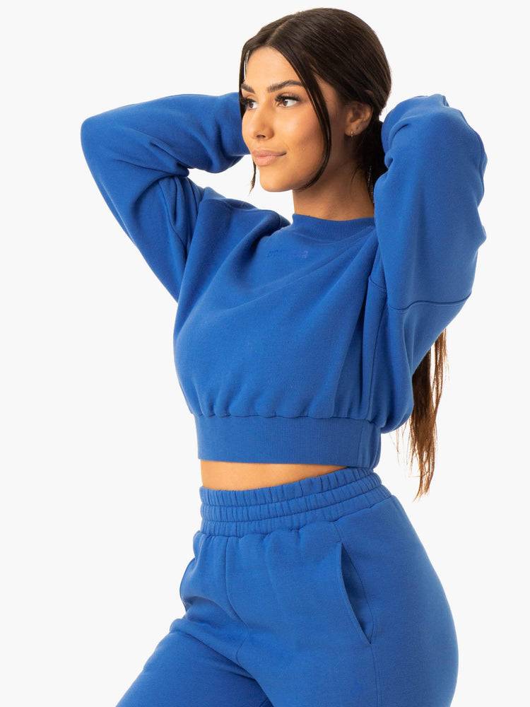 Women's Ryderwear Women Sweaters Sideline Sweaters Cobalt Blue | NZ2642GL