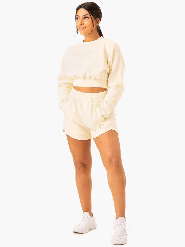 Women's Ryderwear Women Sweaters Sideline Sweaters Butter | NZ2644DN