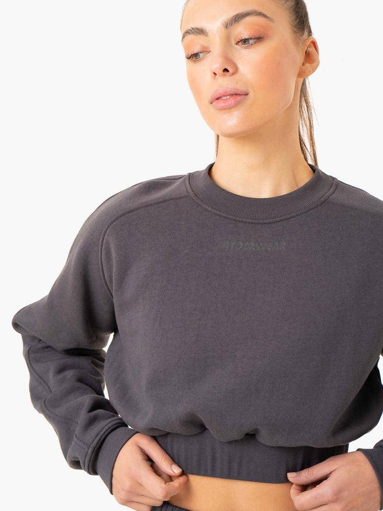 Women's Ryderwear Women Sweaters Sideline Sweaters Charcoal | NZ2646AP