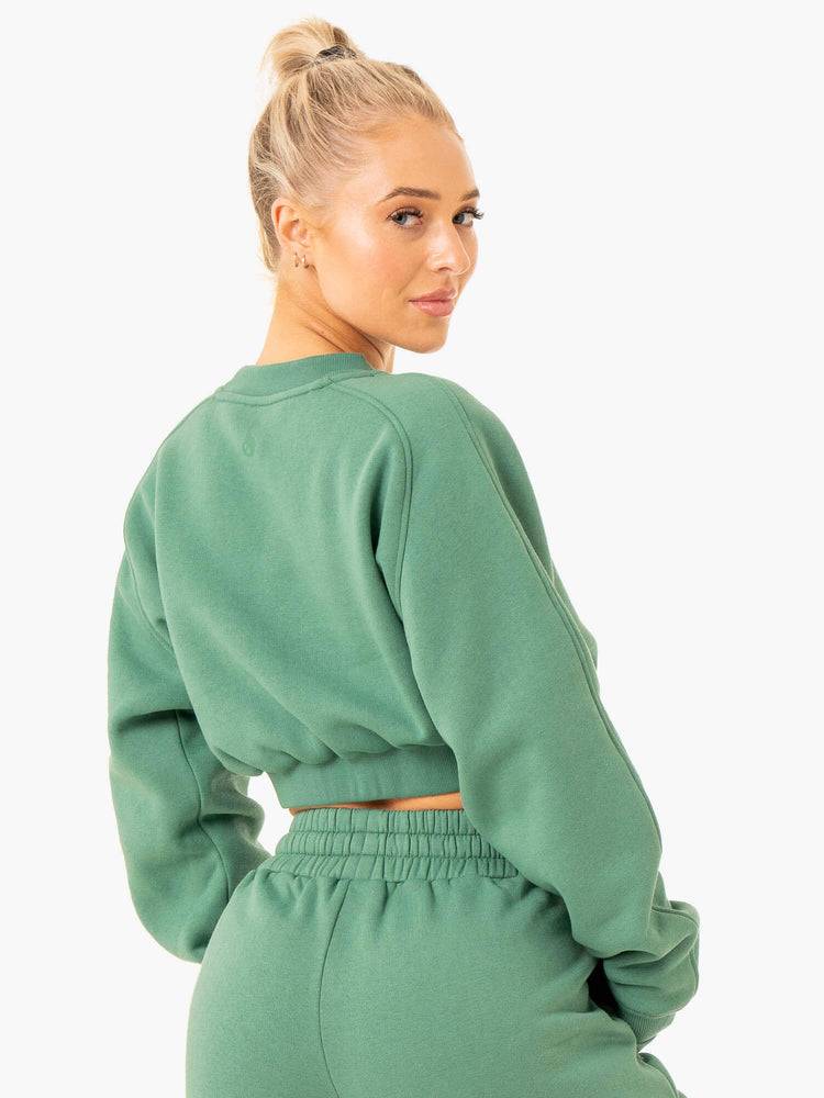 Women's Ryderwear Women Sweaters Sideline Sweaters Forest Green | NZ2647PQ