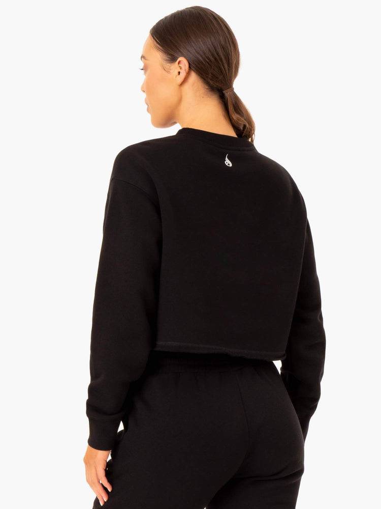 Women's Ryderwear Women Sweaters Ultimate Fleece Sweaters Black | NZ2579UT