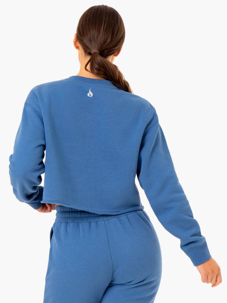 Women's Ryderwear Women Sweaters Ultimate Fleece Sweaters Blue | NZ2633YU