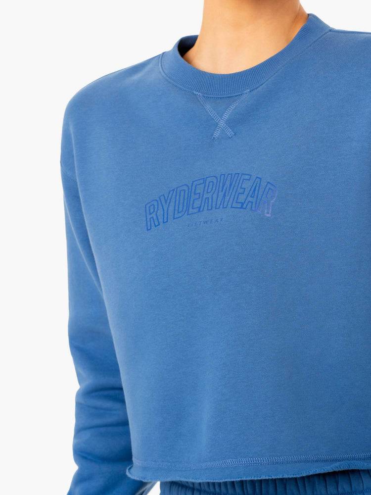 Women's Ryderwear Women Sweaters Ultimate Fleece Sweaters Blue | NZ2633YU