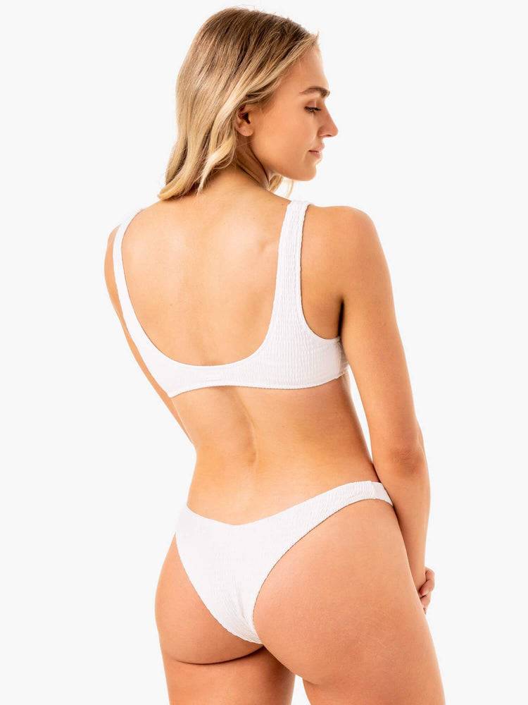 Women's Ryderwear Women Swimwear Paradise V Bikini Bottom Swimwear White | NZ2662XF