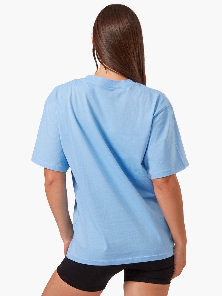 Women's Ryderwear Women T Shirts Oversized T Shirts Sky Blue | NZ2746IS