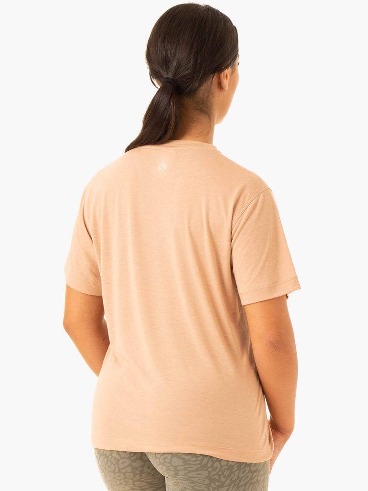 Women's Ryderwear Women T Shirts Rotation T Shirts Sandstone | NZ2769SO