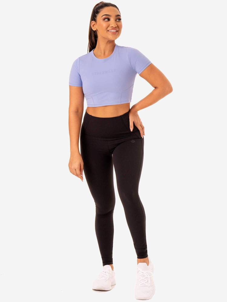 Women's Ryderwear Women T Shirts Sola Fitted T Shirts Purple | NZ2698SO