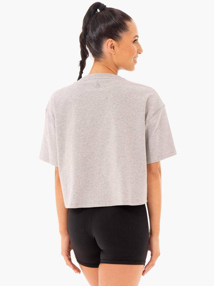 Women's Ryderwear Women T Shirts Studio T Shirts Grey Marl | NZ2700PQ