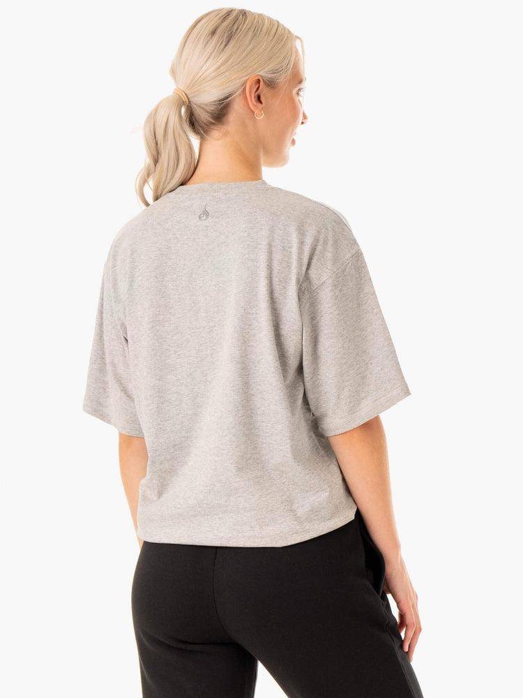 Women's Ryderwear Women T Shirts Unisex Oversized T Shirts Grey Marl | NZ2734ZG