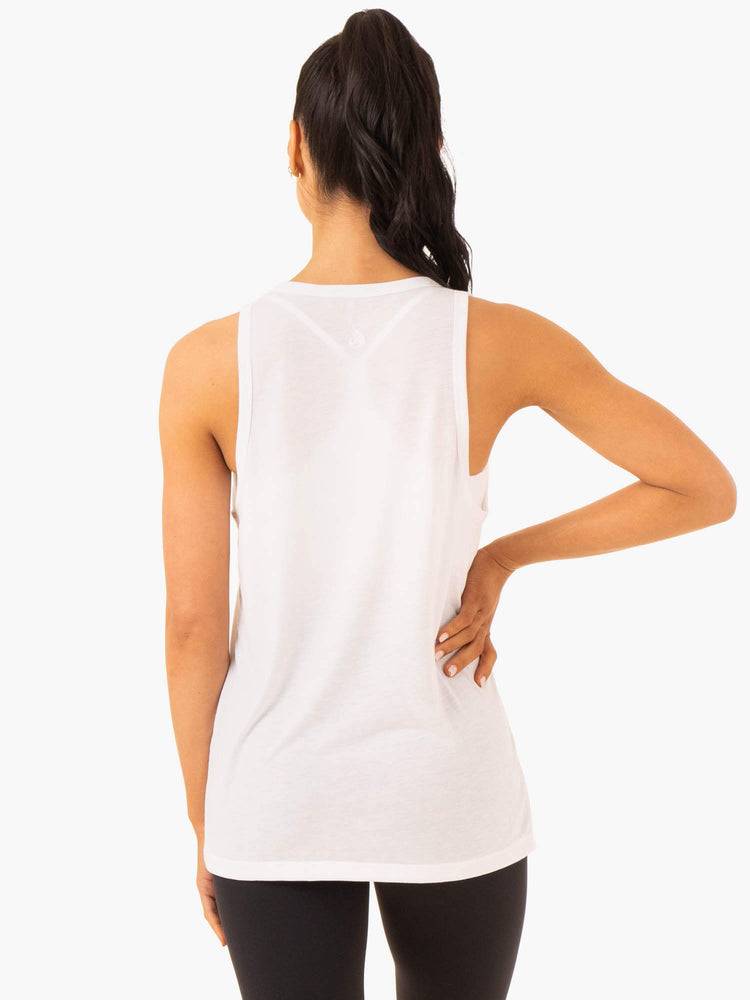 Women's Ryderwear Women Tanks Ease Relaxed Tanks White | NZ2815PQ