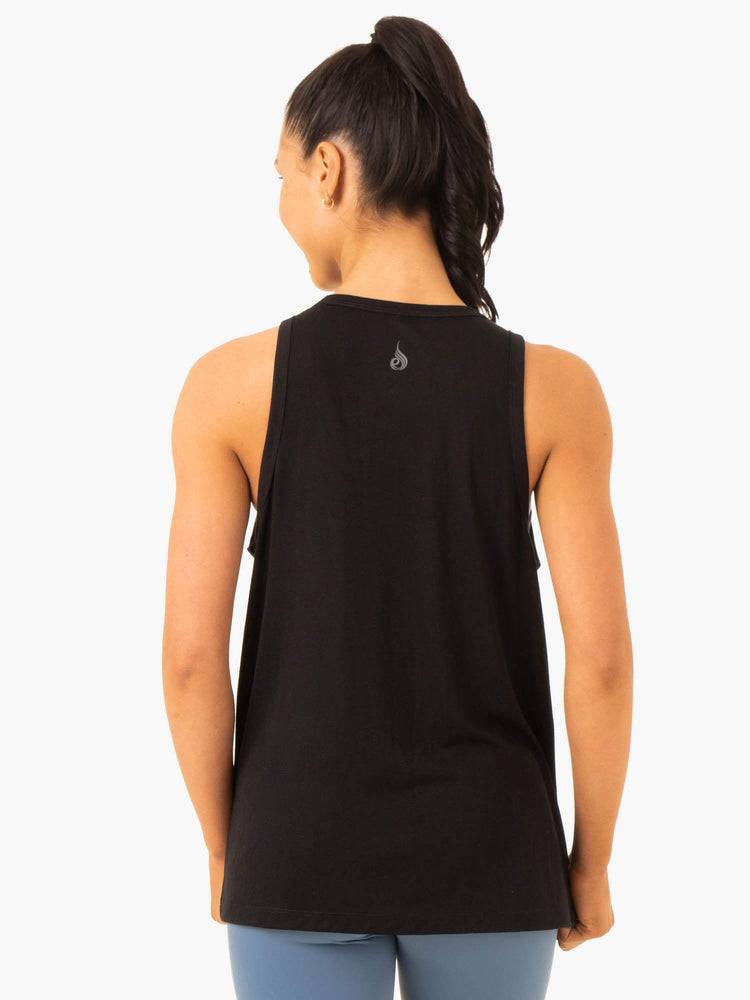 Women's Ryderwear Women Tanks Ease Relaxed Tanks Black | NZ2826NB