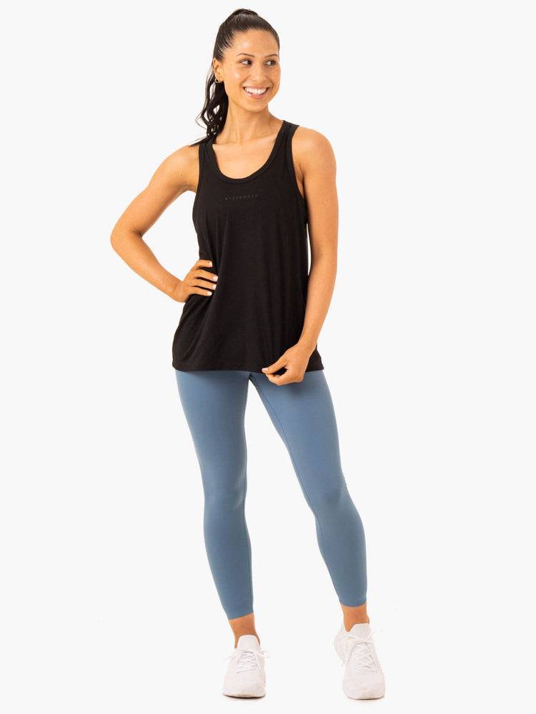 Women's Ryderwear Women Tanks Ease Relaxed Tanks Black | NZ2826NB