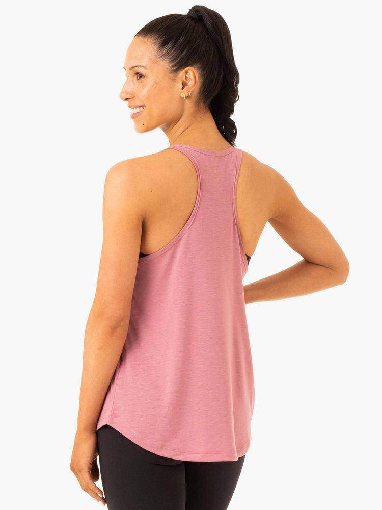 Women's Ryderwear Women Tanks Elevate Singlet Tanks Pink | NZ2820TV