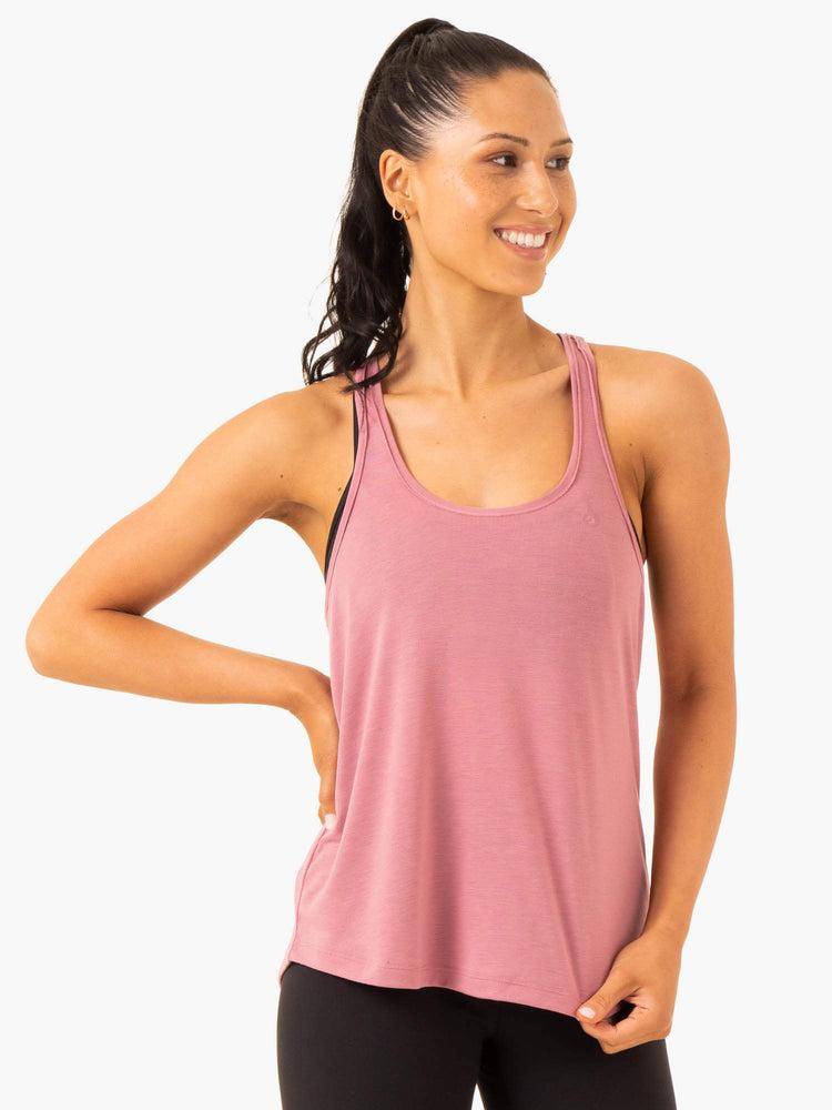 Women's Ryderwear Women Tanks Elevate Singlet Tanks Pink | NZ2820TV