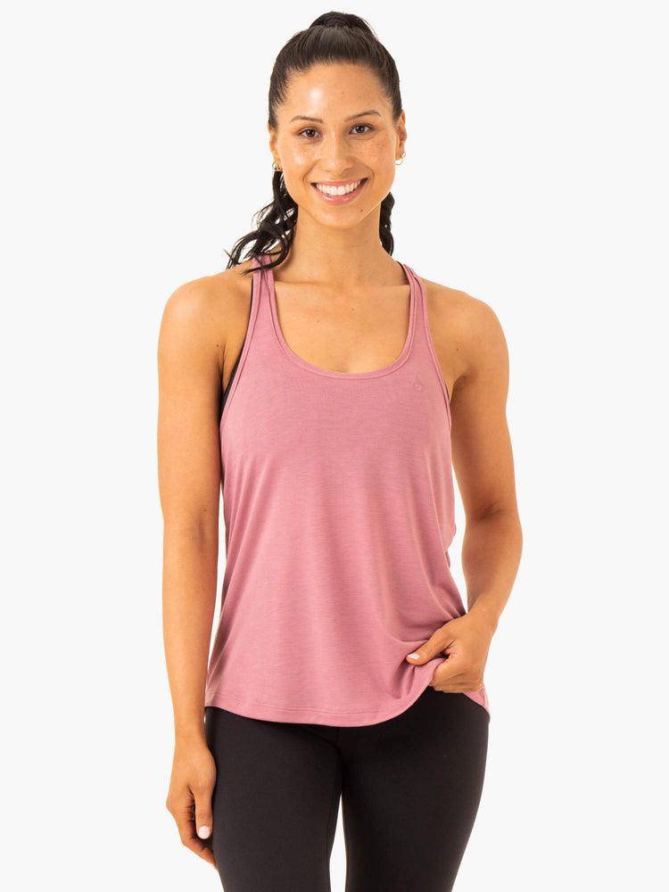 Women\'s Ryderwear Women Tanks Elevate Singlet Tanks Pink | NZ2820TV