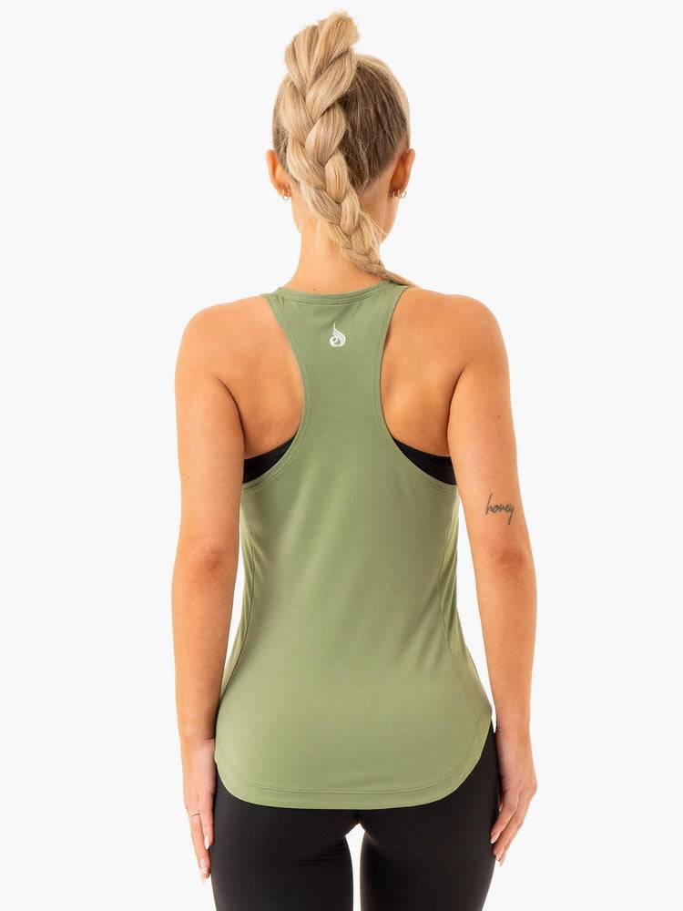 Women's Ryderwear Women Tanks Elite Mesh Training Tanks Sage Green | NZ2866RW