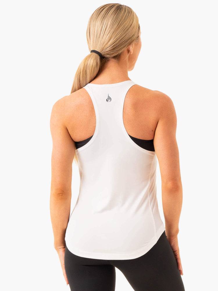 Women's Ryderwear Women Tanks Elite Mesh Training Tanks White | NZ2882FM