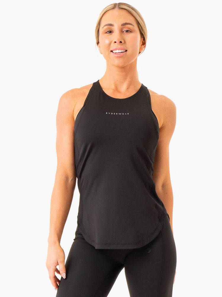 Women\'s Ryderwear Women Tanks Elite Mesh Training Tanks Black | NZ2909FM