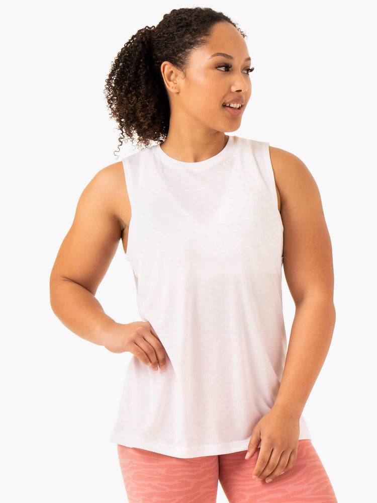 Women's Ryderwear Women Tanks Emerge Training Tanks White | NZ2836HK