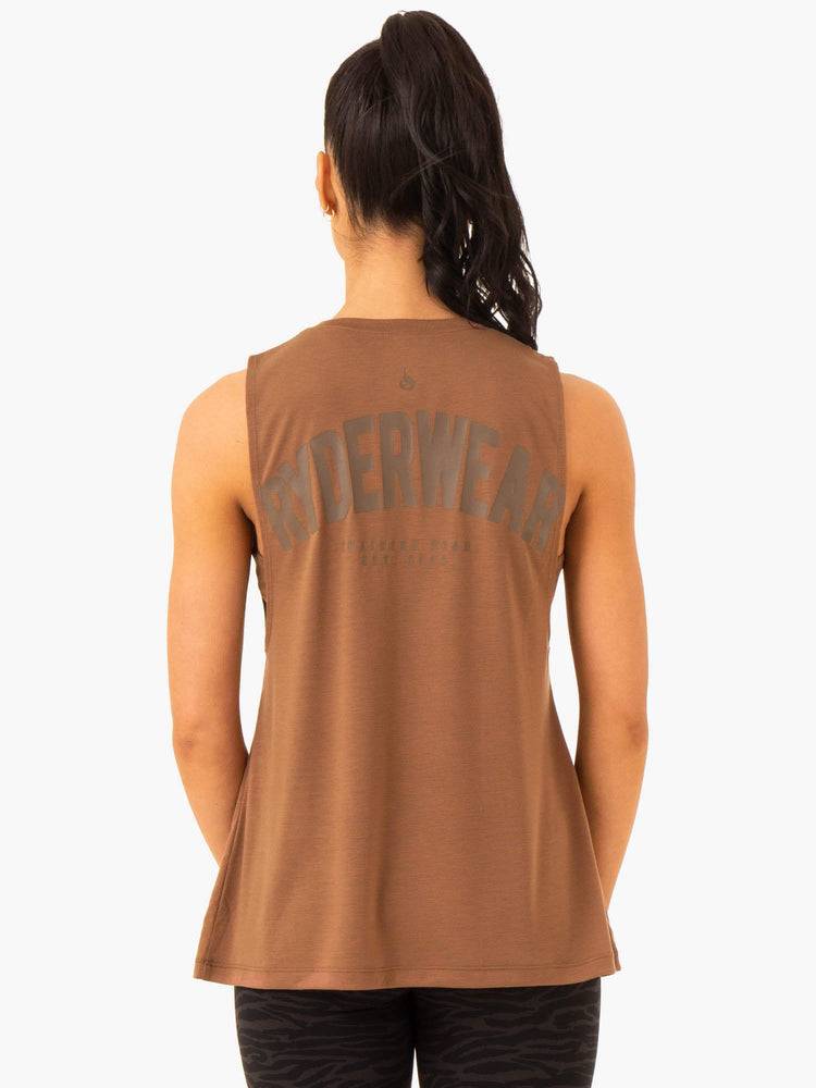 Women's Ryderwear Women Tanks Emerge Training Tanks Chocolate | NZ2853NB