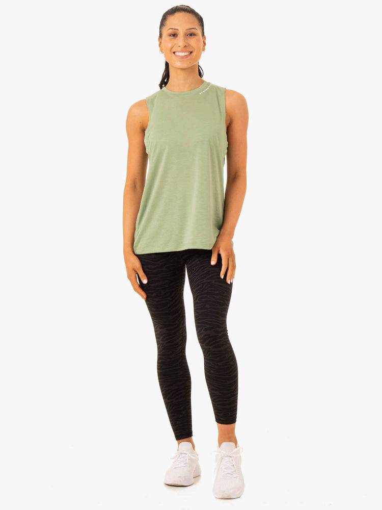 Women's Ryderwear Women Tanks Emerge Training Tanks Jade Green | NZ2857DN