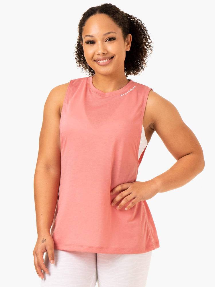 Women's Ryderwear Women Tanks Emerge Training Tanks Pink | NZ2865TV