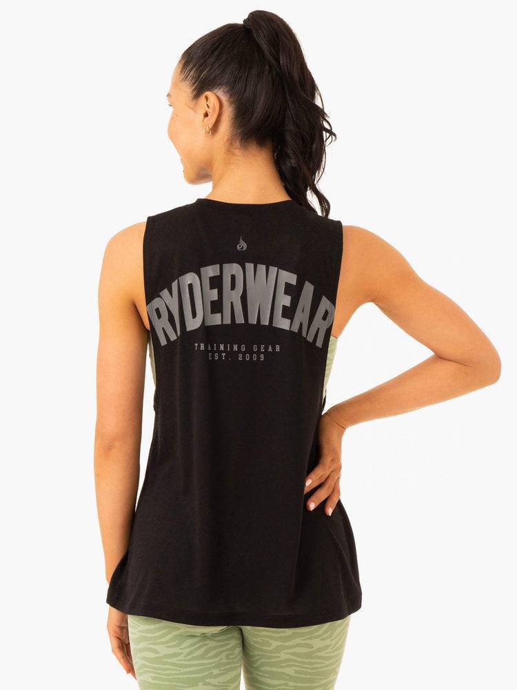 Women's Ryderwear Women Tanks Emerge Training Tanks Black | NZ2894WY