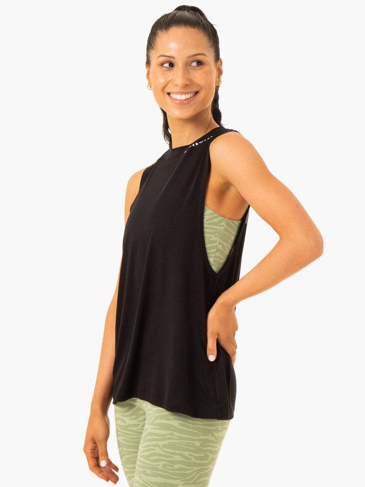 Women's Ryderwear Women Tanks Emerge Training Tanks Black | NZ2894WY