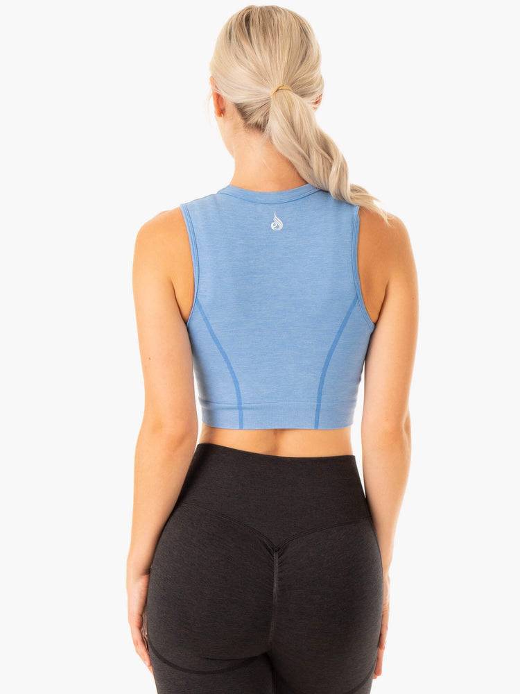 Women's Ryderwear Women Tanks Enhance Seamless Tanks Blue | NZ2906HK