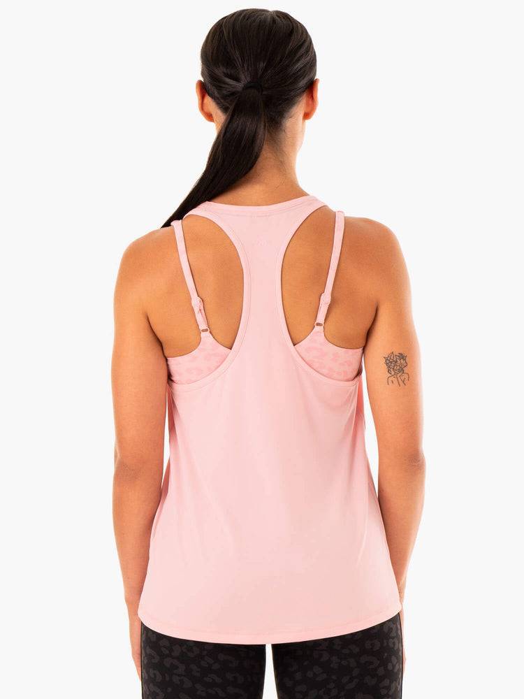 Women's Ryderwear Women Tanks Evolution Racer Back Tanks Pink | NZ2890YU