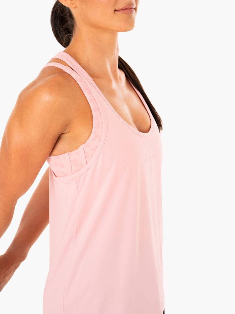 Women's Ryderwear Women Tanks Evolution Racer Back Tanks Pink | NZ2890YU