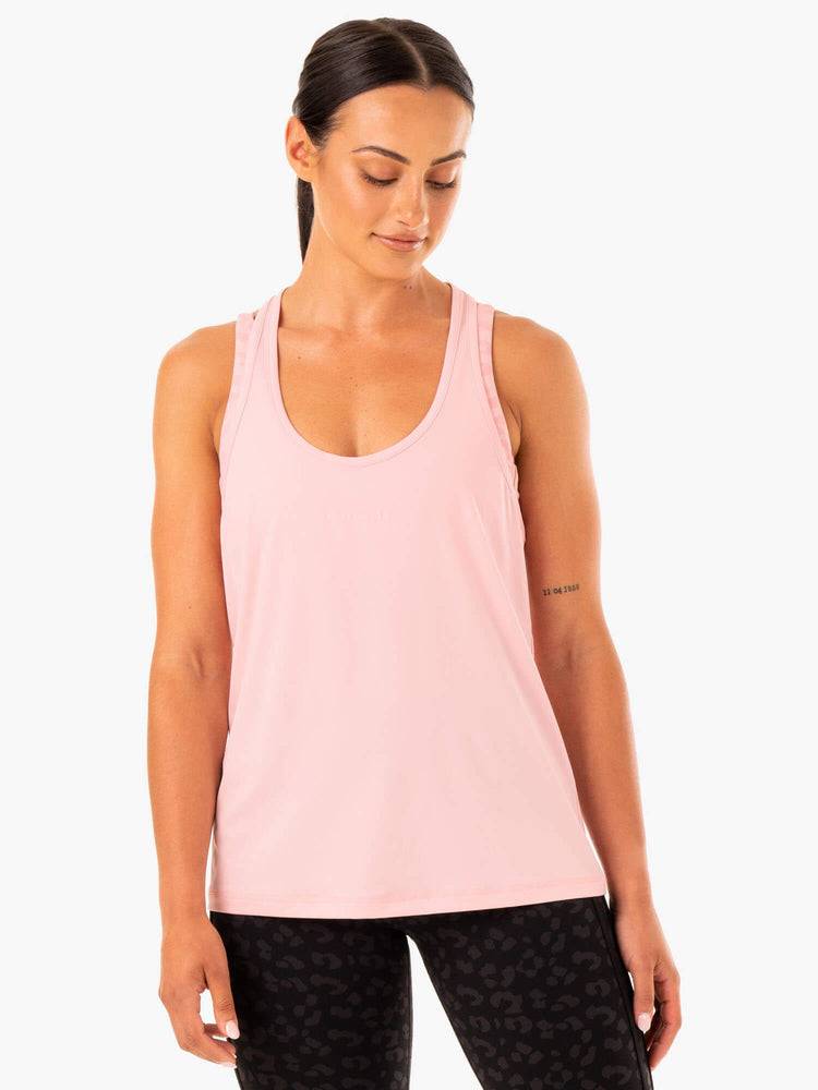 Women\'s Ryderwear Women Tanks Evolution Racer Back Tanks Pink | NZ2890YU