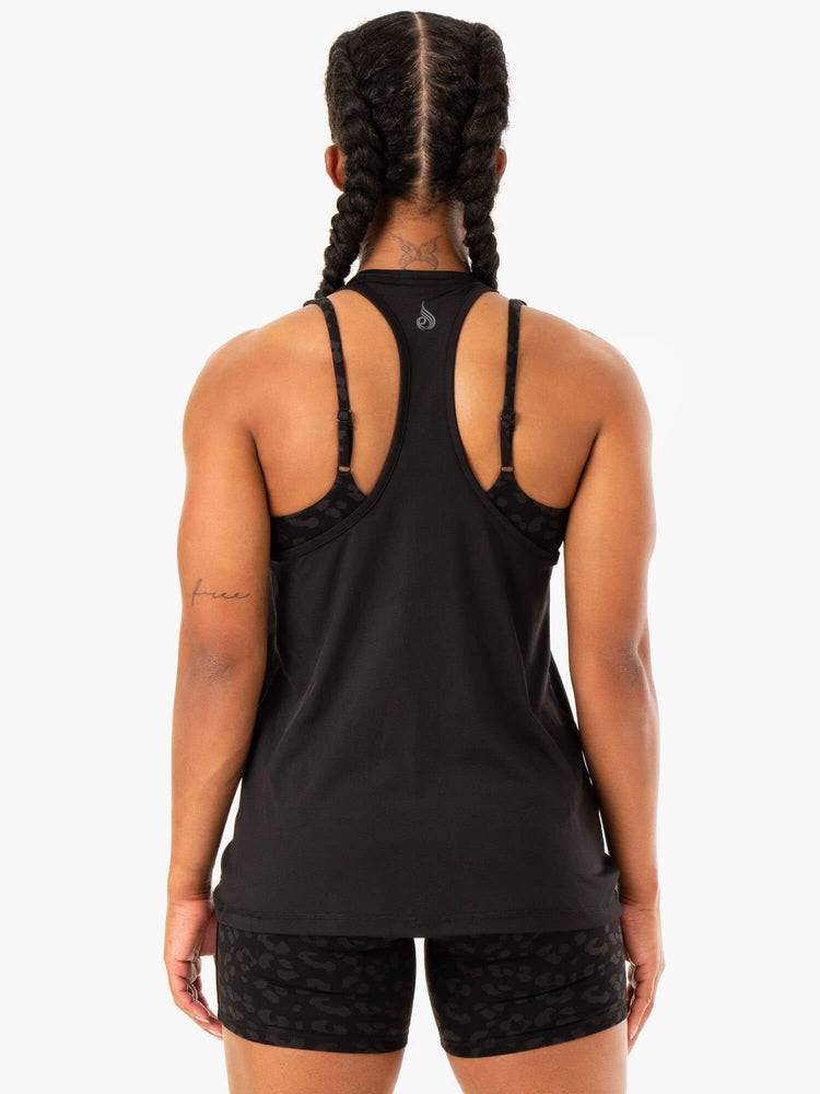 Women's Ryderwear Women Tanks Evolution Racer Back Tanks Black | NZ2959IS